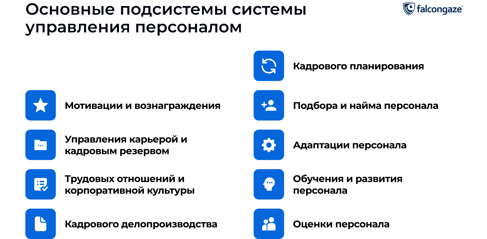 Подсистемы управления персоналом